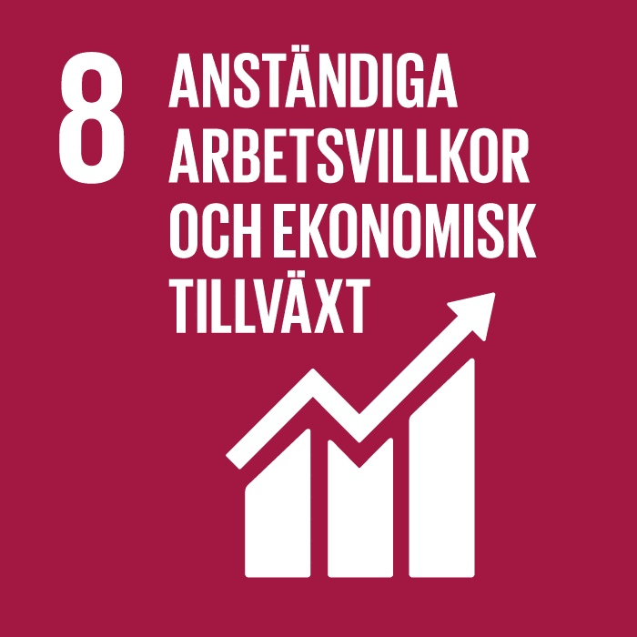 FN:s globala mål 8: Anständiga arbetsvillkor och ekonomisk tillväxt