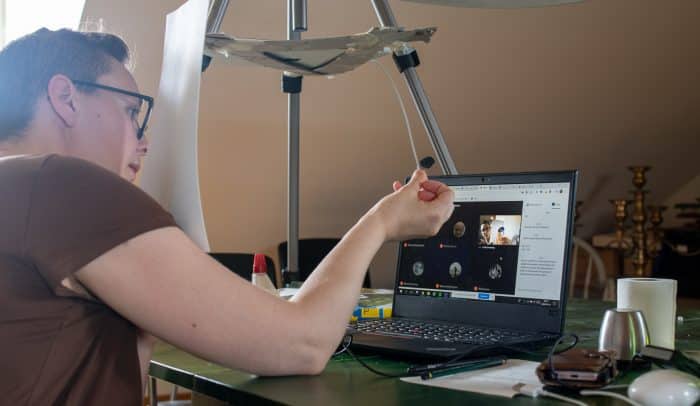 Linda Svanberg, gymnasielärare i bild på Järfälla gymnasium, poddgäst 2020 i Internetstiftelsens podd Internetpodden där hon pratar om att undervisa i bild på distans